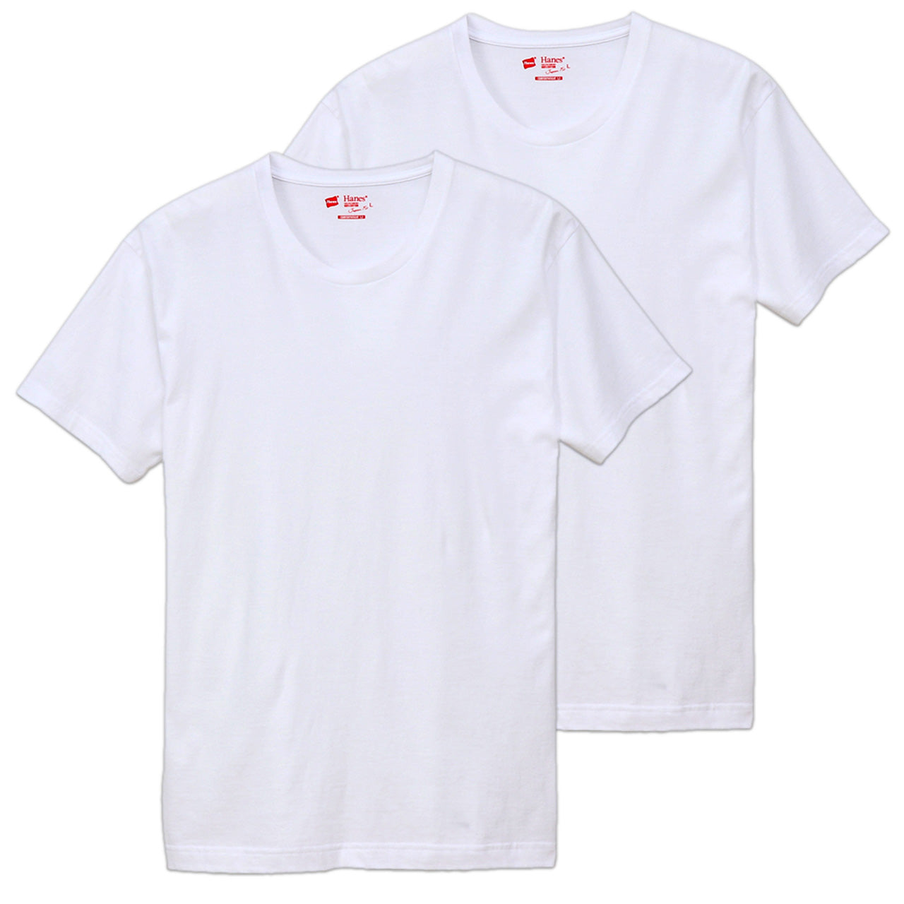 ヘインズ Tシャツ メンズ 半袖 綿100% 2枚組 S~XL hanes インナー 綿 白 黒 インナーシャツ アンダーウェア 下着 肌着 2枚セット ジャパンフィット