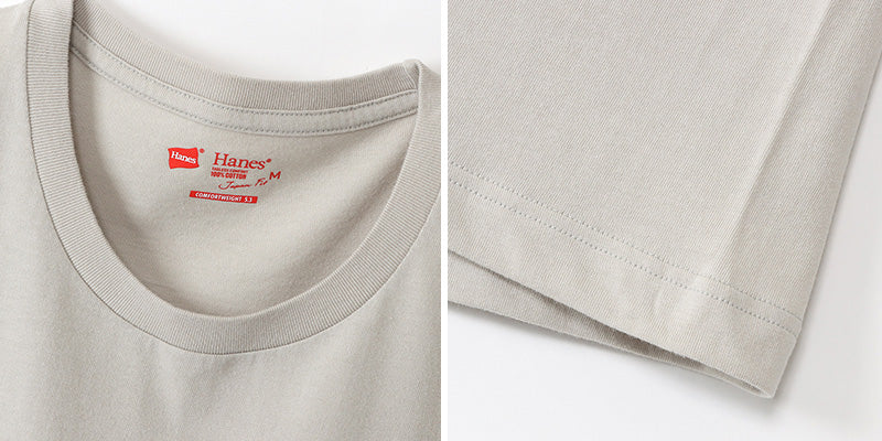 ヘインズ ジャパンフィット Tシャツ レディース 半袖 綿100% 2枚組 M・L インナー トップス コットン 無地 シンプル クルーネック 透けにくい