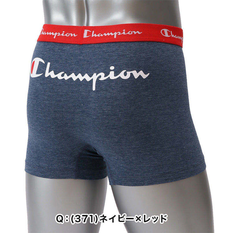 ボクサーパンツ チャンピオン メンズ ボクサーブリーフ ネイビー 赤 前閉じ ロゴ 速乾 ギフト プレゼント おしゃれ LL champion 下着 シンプル LL (在庫限り)