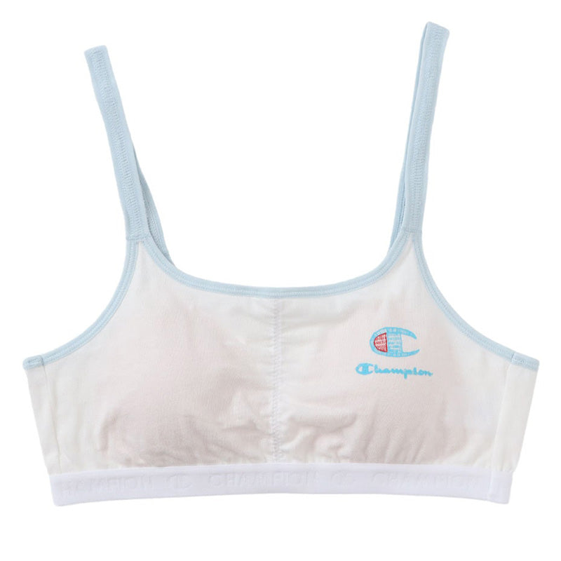 Champion ハーフトップ ダンス ジュニアブラ 140cm~160cm キッズ 子供 下着 女の子 女児 ジュニア ノンワイヤー ブラジャー スポーツブラ スポブラ チャンピオン カップ付き (在庫限り)