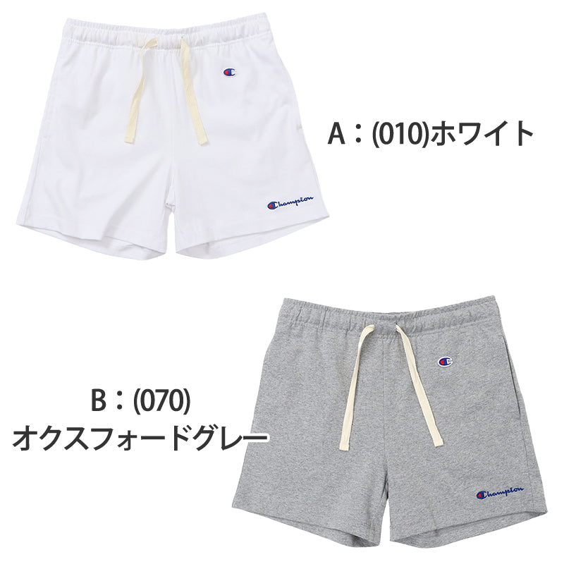 Champion ショートパンツ レディース ハーフパンツ ボトム 綿100% 無地 M・L チャンピオン 春 夏 半ズボン 部屋着 ルームウェア シンプル スポーツ 女子 (在庫限り)