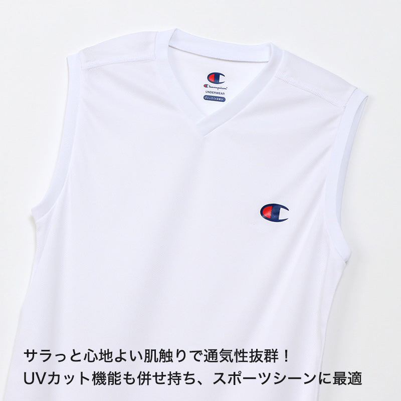 ヘインズ Champion ボーイズ メッシュ スリーブレスシャツ 130cm~160cm (Champion ジュニア ロゴ )