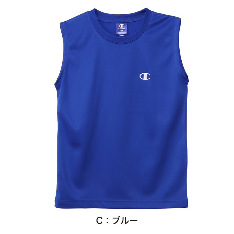 ヘインズ Champion ボーイズ メッシュ スリーブレスシャツ 130cm~160cm (Champion ジュニア ロゴ )