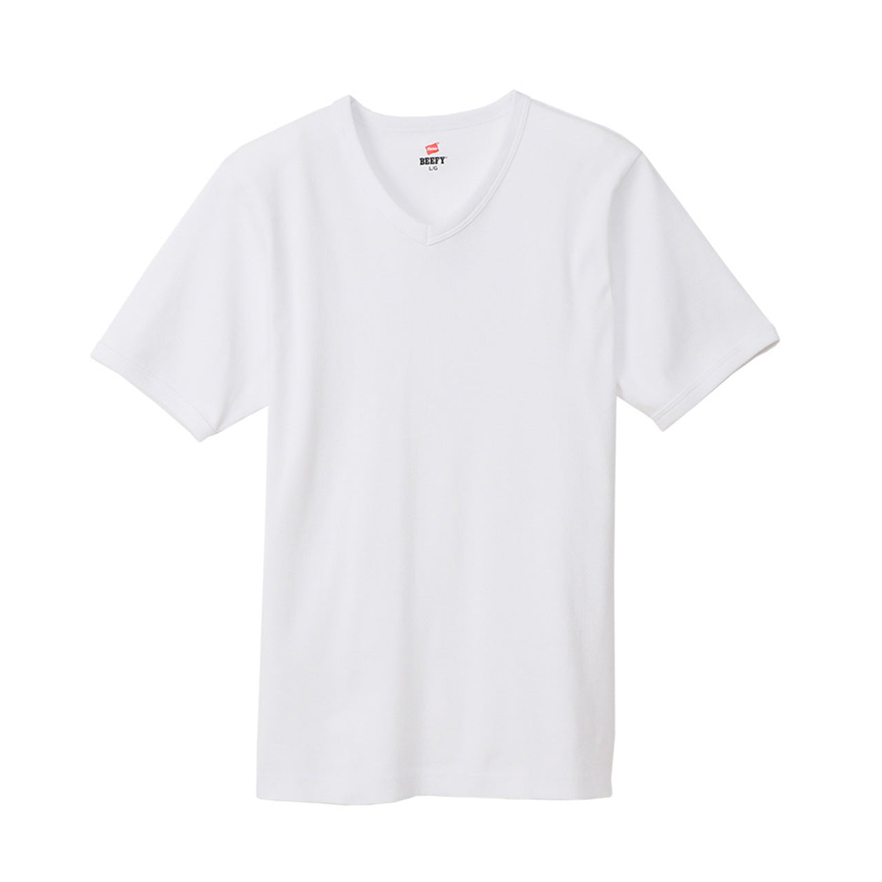 ヘインズ BEEFY-T ビーフィー リブVネックTシャツ S~XL (Hanes tシャツ メンズ 無地 肌着 半袖 下着 綿 コットン インナー 男性 hanes S M L XL パックT