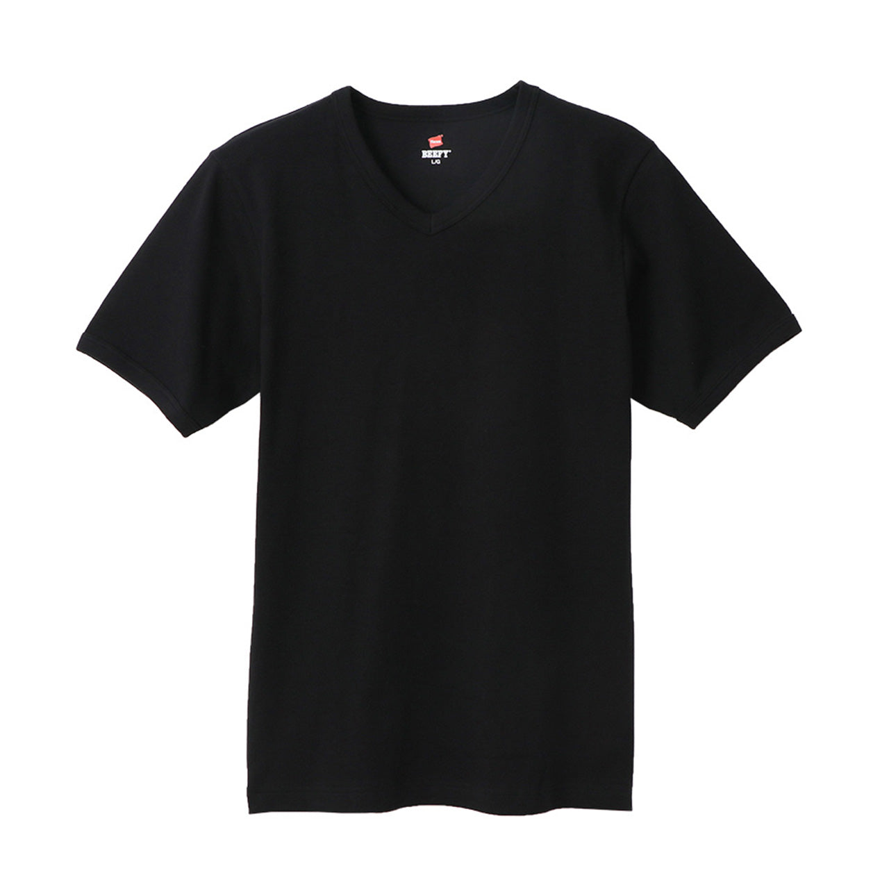 ヘインズ BEEFY-T ビーフィー リブVネックTシャツ S~XL (Hanes tシャツ メンズ 無地 肌着 半袖 下着 綿 コットン インナー 男性 hanes S M L XL パックT