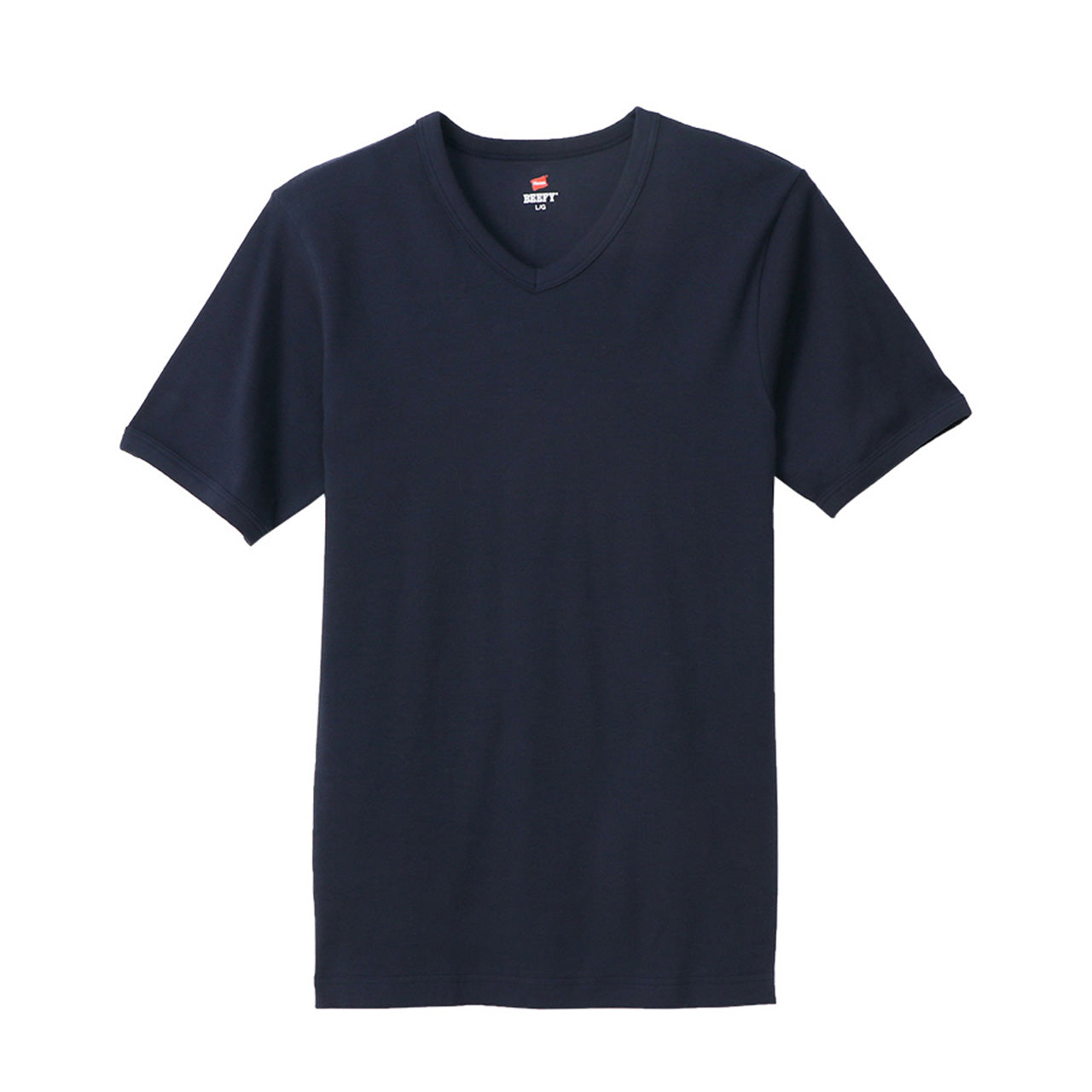 ヘインズ BEEFY-T ビーフィー リブVネックTシャツ S~XL (Hanes tシャツ メンズ 無地 肌着 半袖 下着 綿 コットン インナー 男性 hanes S M L XL パックT