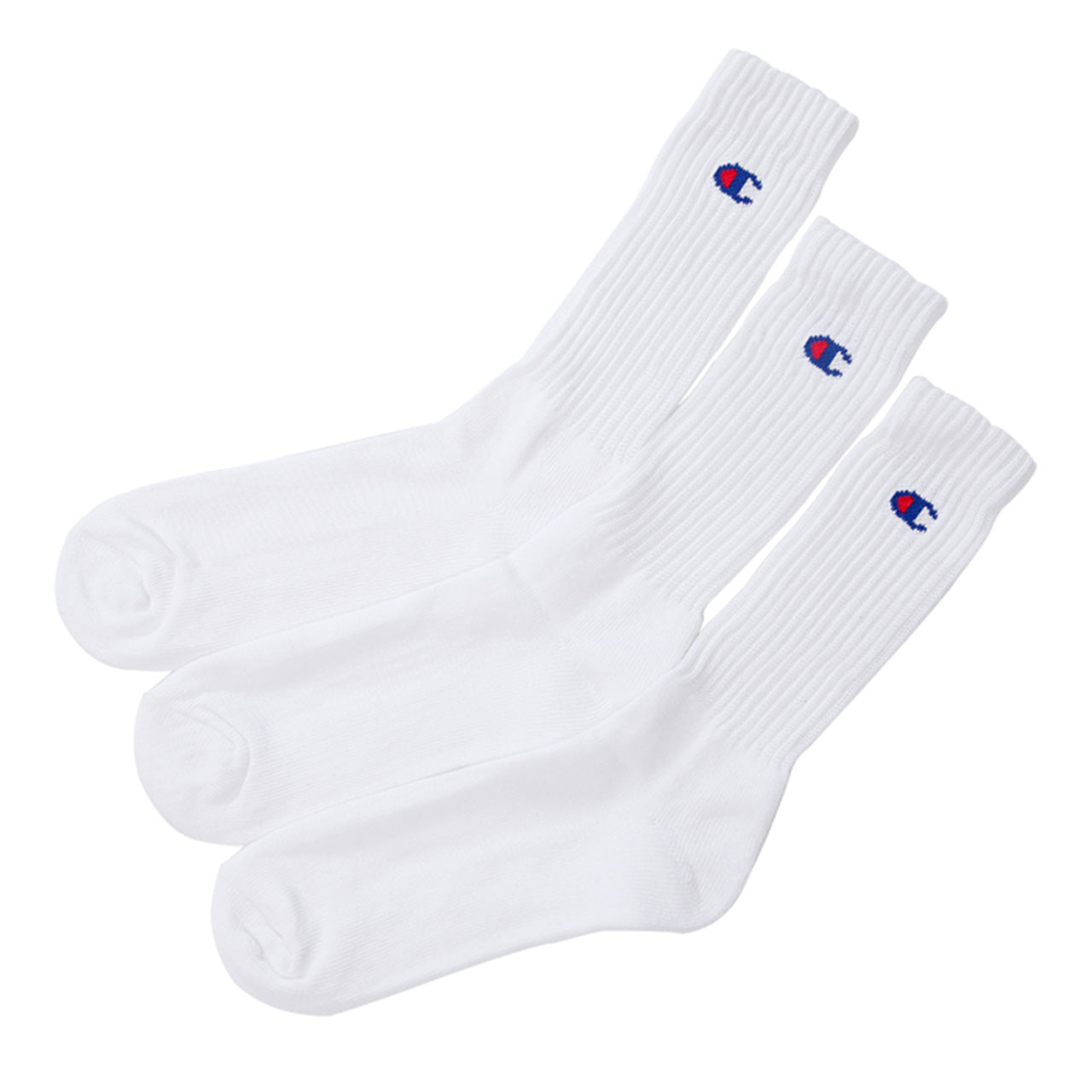 Champion ハーフパイル フルレングスソックス 3足セット S:23-25cm~L:27-29cm (チャンピオン セット 丈夫 厚手 厚地 綿 ワンポイント スポーツ ガテン Champion)