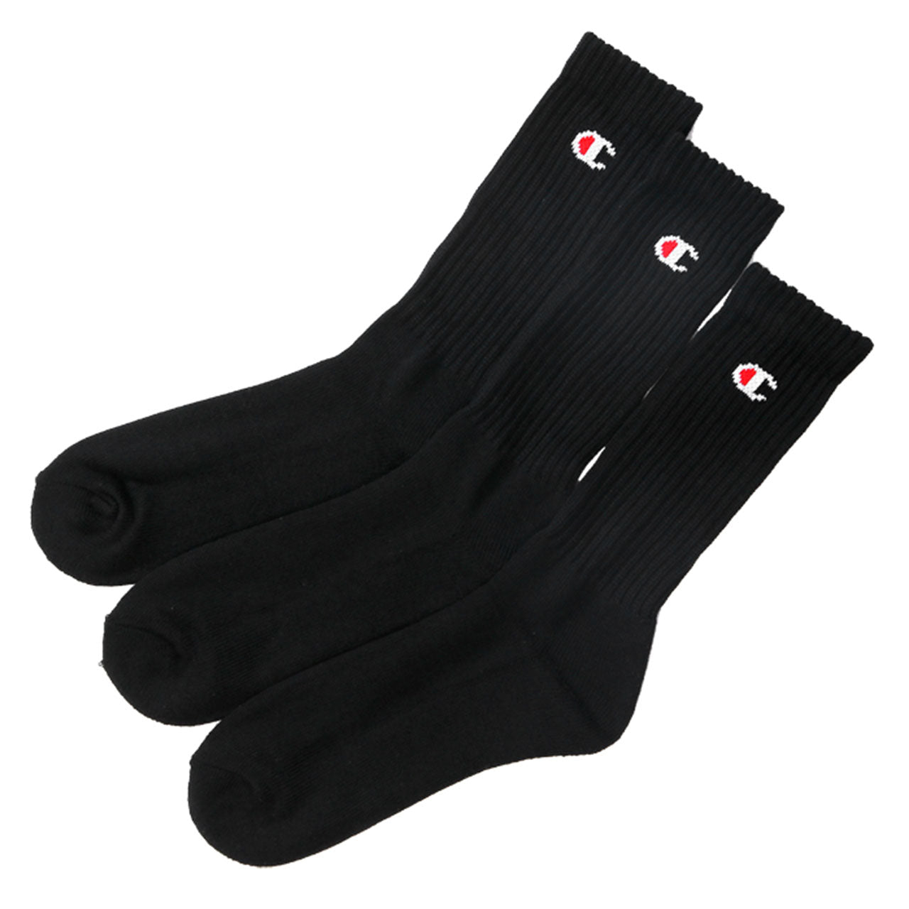 Champion ハーフパイル フルレングスソックス 3足セット S:23-25cm~L:27-29cm (チャンピオン セット 丈夫 厚手 厚地 綿 ワンポイント スポーツ ガテン Champion)