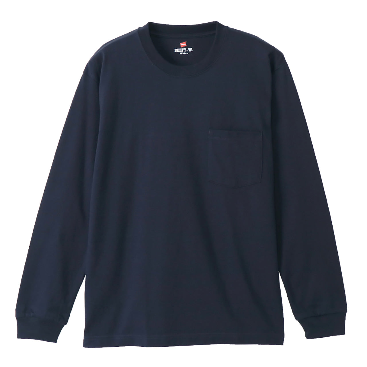 ヘインズ ビーフィー ロンT メンズ tシャツ ポケット 長袖 S~XL Hanes BEEFY-T トップス 綿100% クルーネック ロングスリーブ 男性 丈夫 無地 パックT