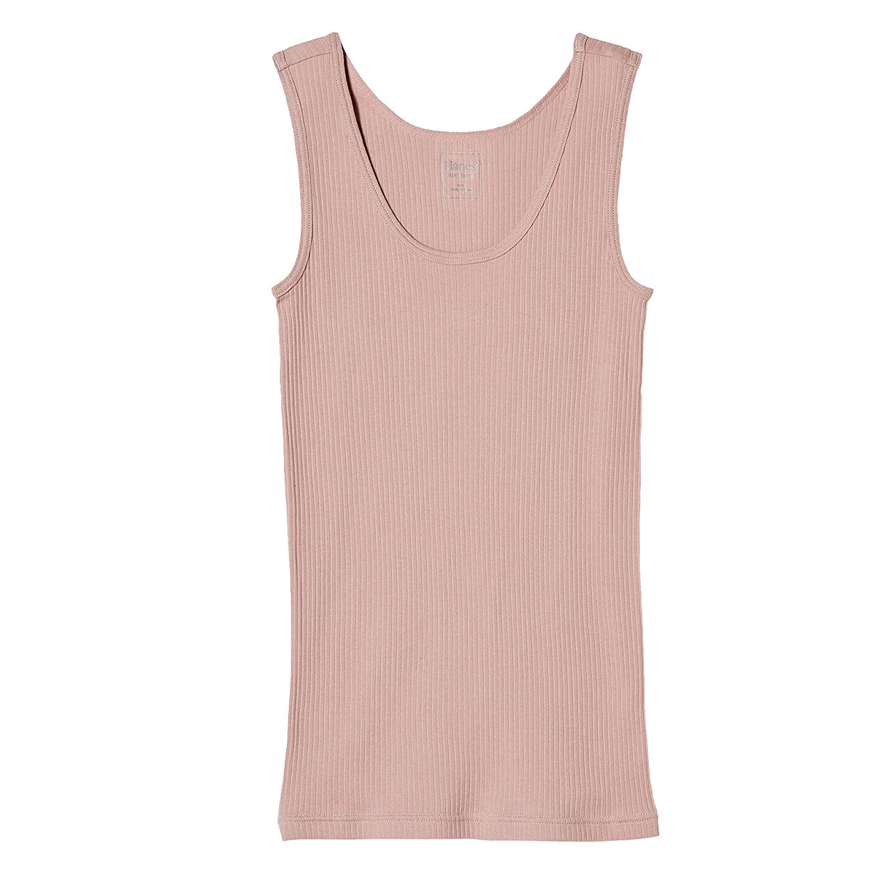 Hanes タンクトップ レディース トップス リブ インナー 綿100% フリーサイズ (無地 シンプル カジュアル 春 夏 重ね着 ノースリーブ ヘインズ hanes) (在庫限り)