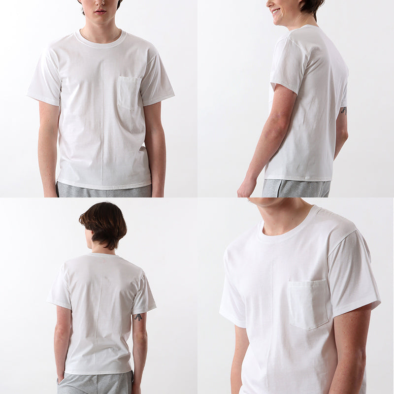 ヘインズ Tシャツ 綿100% メンズ 2枚組 白 黒 ポケット付き ビジネス ビジカジ魂 インナー スーツ カジュアル 抗菌防臭 M-LL (Hanes M L LL 男性 紳士 下着 カジュアル オフィス スマート フォーマルカジュアル) (在庫限り)