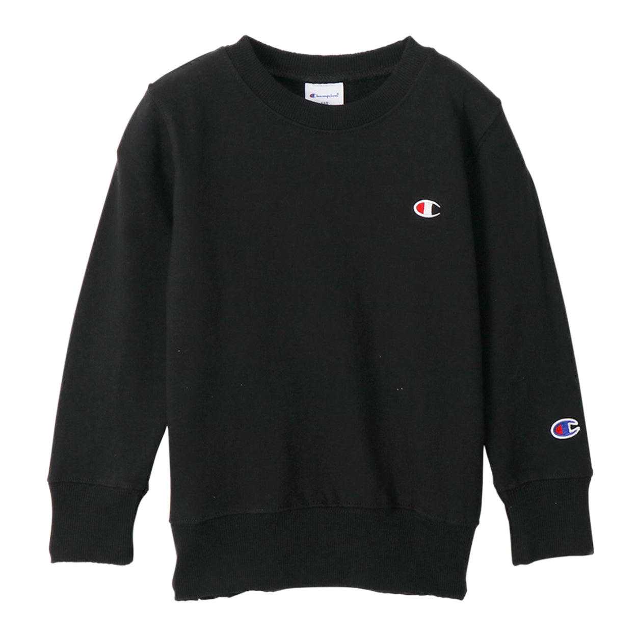 チャンピオン スウェット キッズ こども シャツ クルーネック 綿 ワンポイント シンプル 100cm~160cm (champion 100 110 120 130 140 150 160 丸首 ボーイズ ガールズ 子供 子ども) (在庫限り)