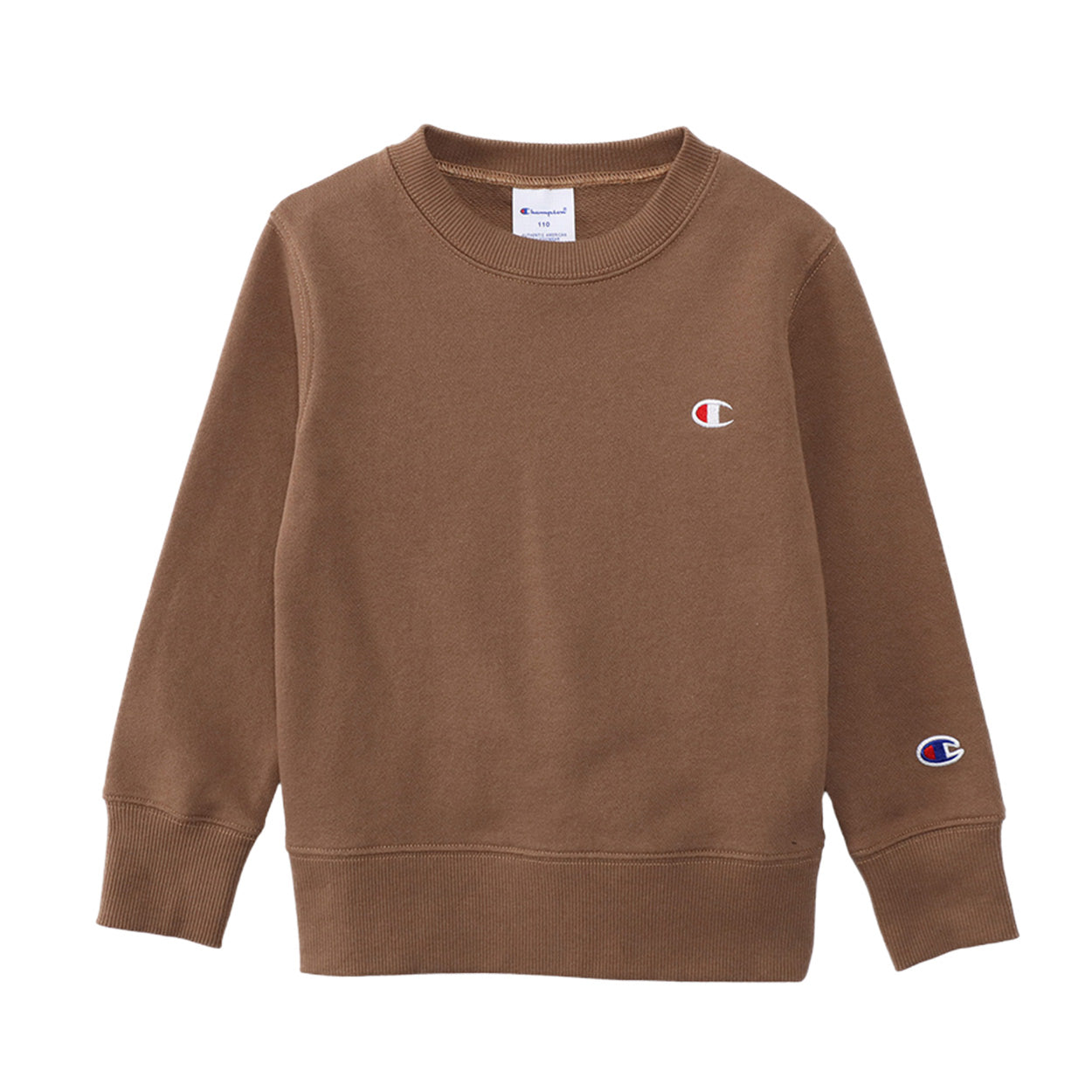 チャンピオン スウェット キッズ こども シャツ クルーネック 綿 ワンポイント シンプル 100cm~160cm (champion 100 110 120 130 140 150 160 丸首 ボーイズ ガールズ 子供 子ども) (在庫限り)