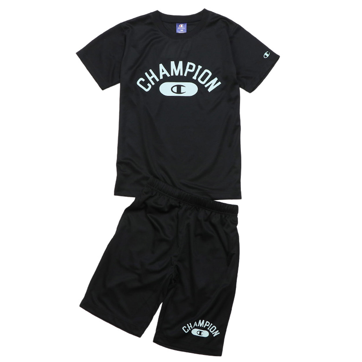 キッズ 女の子 tシャツ ハーフパンツ 上下セット 半袖 短パン 半ズボン 130cm~160cm champion 130 140 150 160 吸汗速乾 スポーツ 子供 チャンピオン (在庫限り)