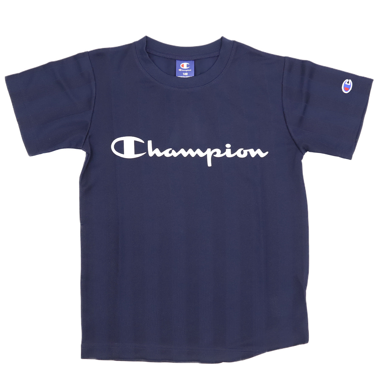 チャンピオン Tシャツ キッズ こども 半袖 スポーツ 吸水速乾 ロゴ ブランド 黒 白 青 紫 110cm~160cm champion トップス ボーイズ 子供 子ども 男の子 女の子 セットアップ (在庫限り)