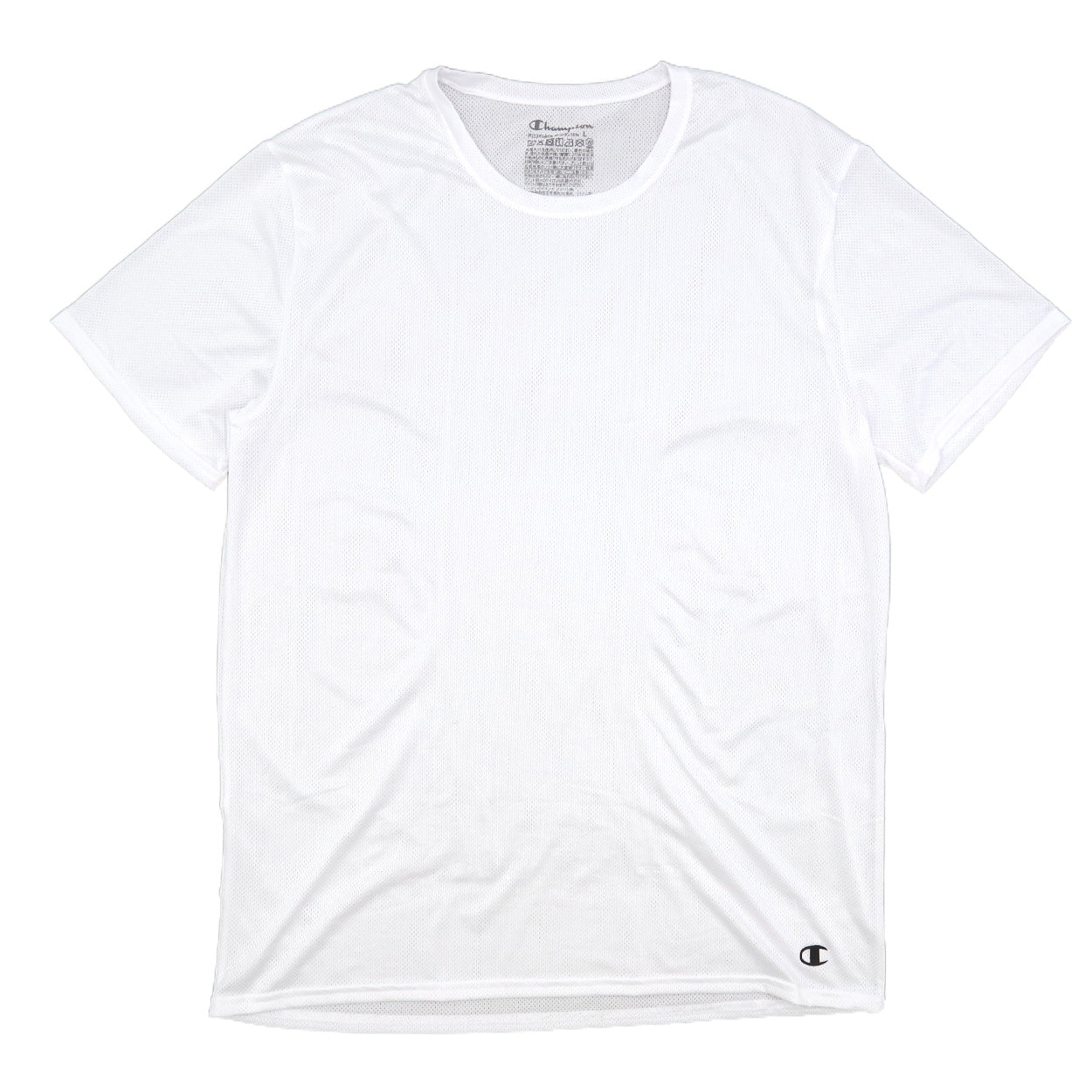 チャンピオン メンズ tシャツ インナー 半袖 メッシュ 吸汗速乾 クルーネック M-LL スポーツ 運動 下着 男性 紳士 肌着 アンダーウェア (在庫限り)