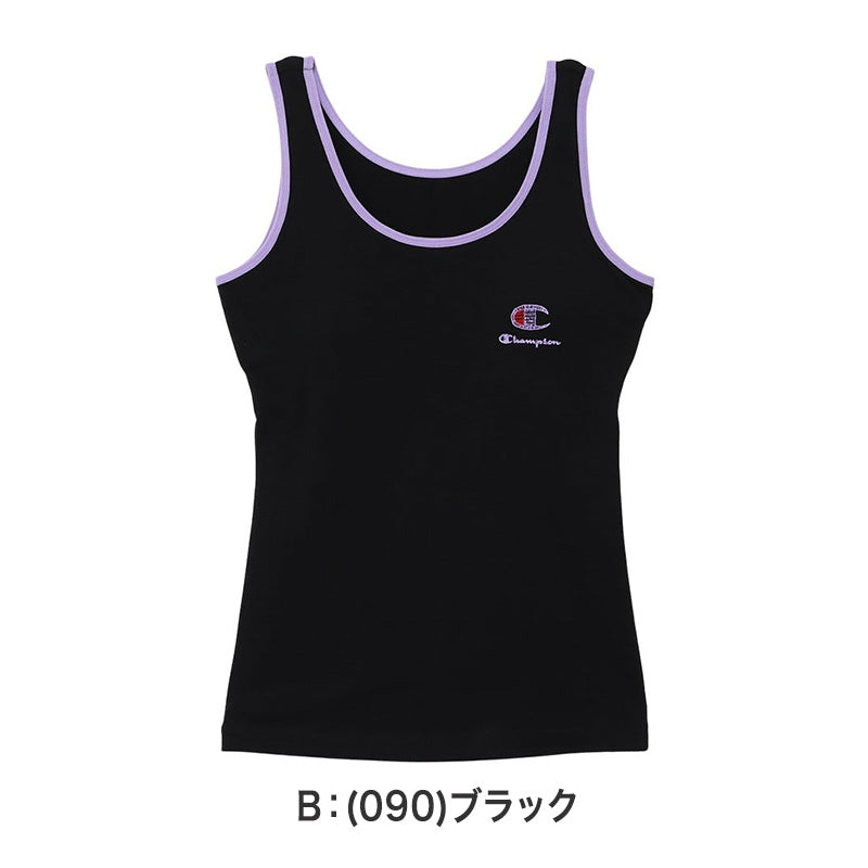 チャンピオン ブラトップ 子供 タンクトップ カップ付き インナー 140cm~160cm ジュニアブラ 女子 下着 小学生 中学生 女の子 肌着 シャツ ノースリーブ キッズ ブランド (在庫限り)