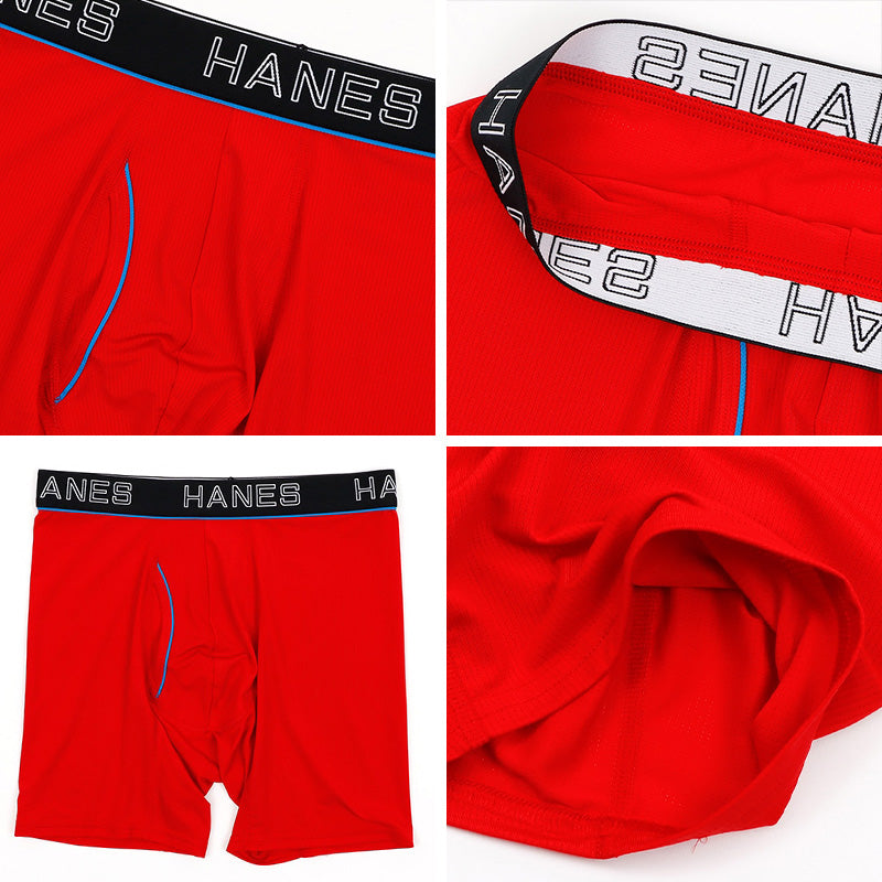 ボクサーブリーフ メンズ 下着 ヘインズ 前開き パンツ ムレ 無地 大きめ 3L 4L 5L Hanes インナー ニオイ 通気性 ボクサー 男性 メッシュ 伸縮性 ストレッチ