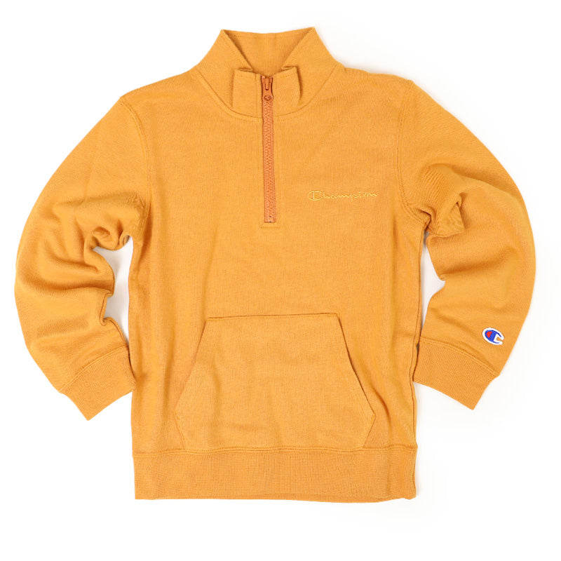 チャンピオン キッズ パーカー ハーフジップ スウェット 綿混 子ども やわらか シンプル 130cm~160cm champion 130 140 150 160 子供 男の子 女の子 子ども服