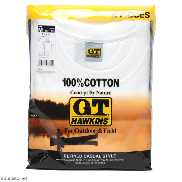 グンゼ G.T.HAWKINS メンズ Tシャツ 2枚組×4セット M~LL (GUNZE GTホーキンス 綿100% 男性 紳士 肌着 紳士肌着 tシャツ 半袖 インナー 無地 セット M L LL) (在庫限り)