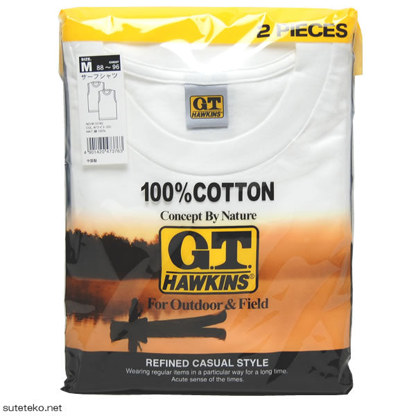 グンゼ G.T.HAWKINS サーフシャツ 2枚組×4セット M~LL (GUNZE GTホーキンス 綿100% メンズ) (在庫限り)