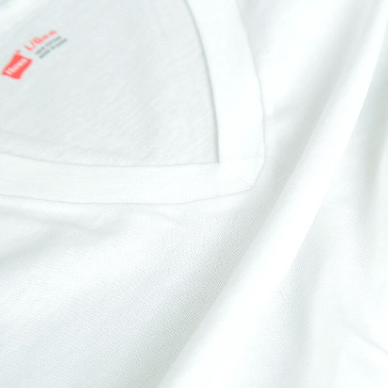 ヘインズ 綿100% VネックTシャツ 3枚組 XS S M L XL 下着 綿 メンズ tシャツ 肌着 半袖 V首 インナー 男性 hanes