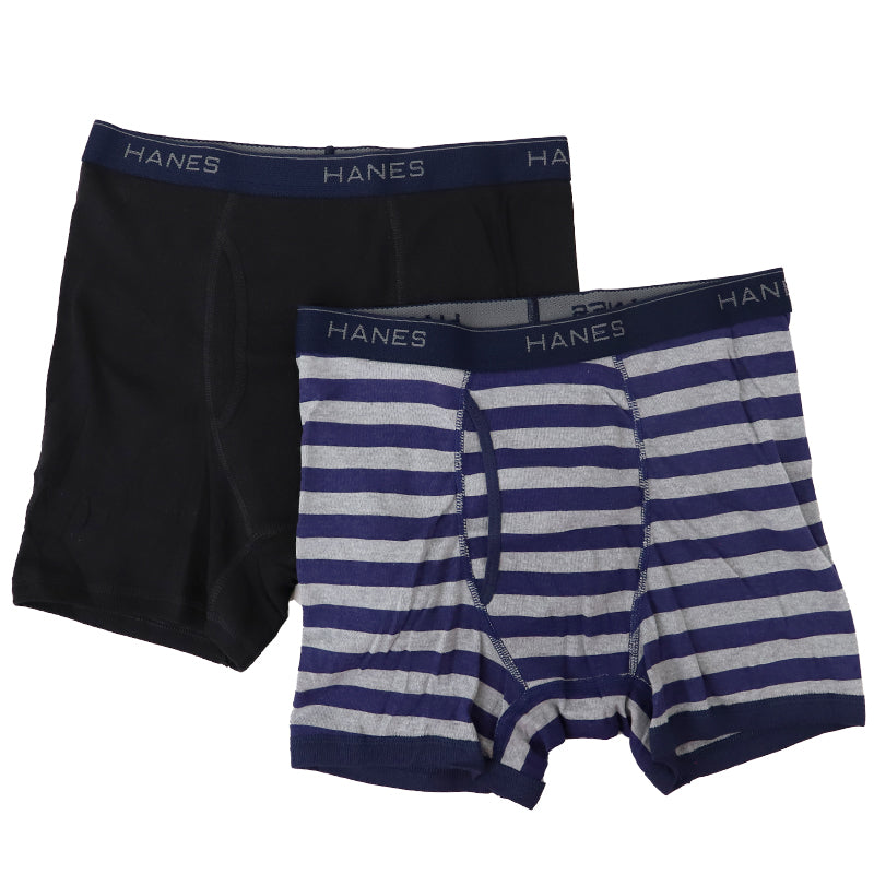 ヘインズ ボクサーパンツ メンズ 前開き 2枚組 M~LL 下着 綿 ボクサーブリーフ HANES パンツ 男性 hanes ボクサー 2枚セット 高校生 中学生 M L LL インナー