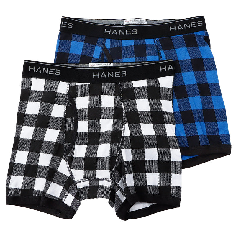 ヘインズ ボクサーパンツ メンズ 前開き 2枚組 M~LL 下着 綿 ボクサーブリーフ HANES パンツ 男性 hanes ボクサー 2枚セット 高校生 中学生 M L LL インナー