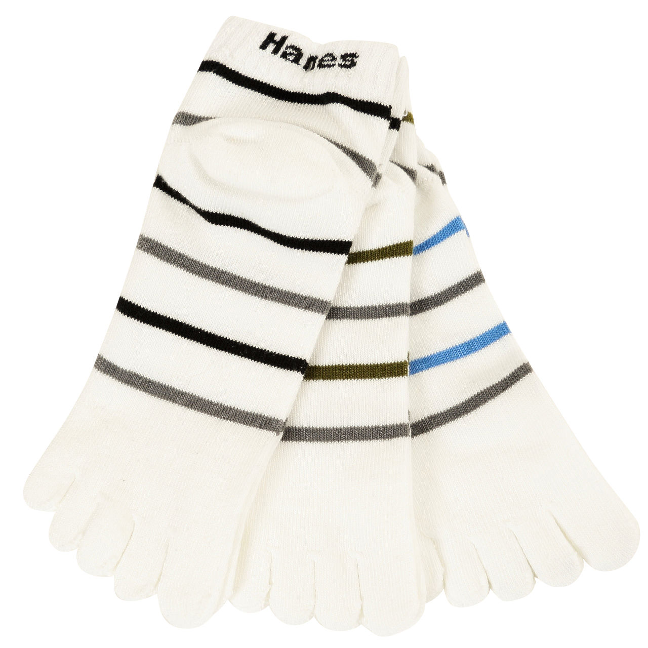 ヘインズ 5本指ソックス メンズ ショートソックス 3足組 25-27cm (靴下 五本指ソックス 5本指 スニーカーソックス Hanes かかとパイル) (在庫限り)
