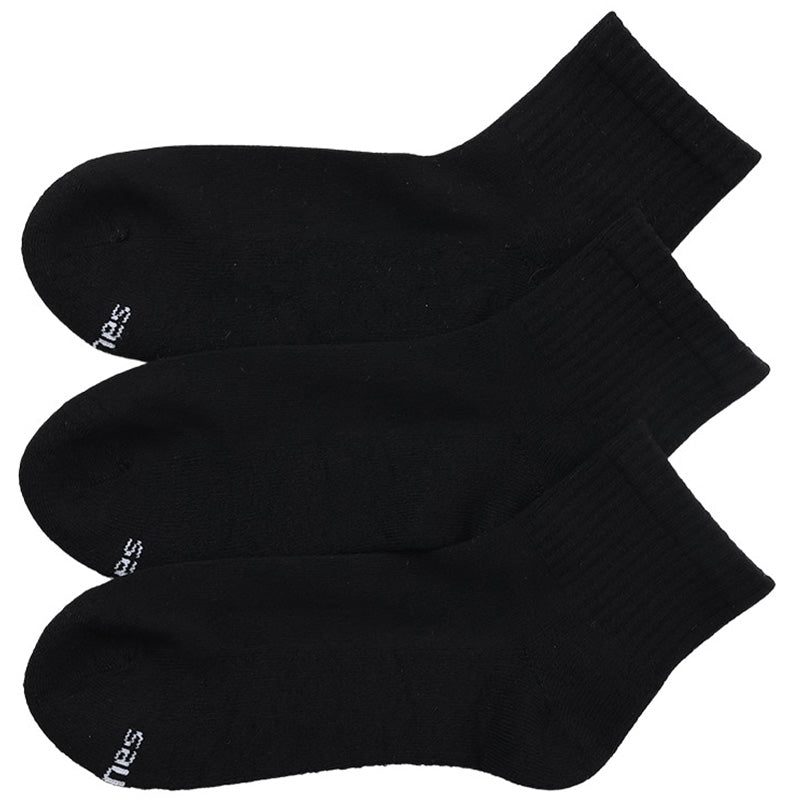 ヘインズ メンズ クォーターレングスソックス 3足組 25-27cm (Hanes ソックス 靴下 男 セット まとめ買い 綿 スニーカーソックス)