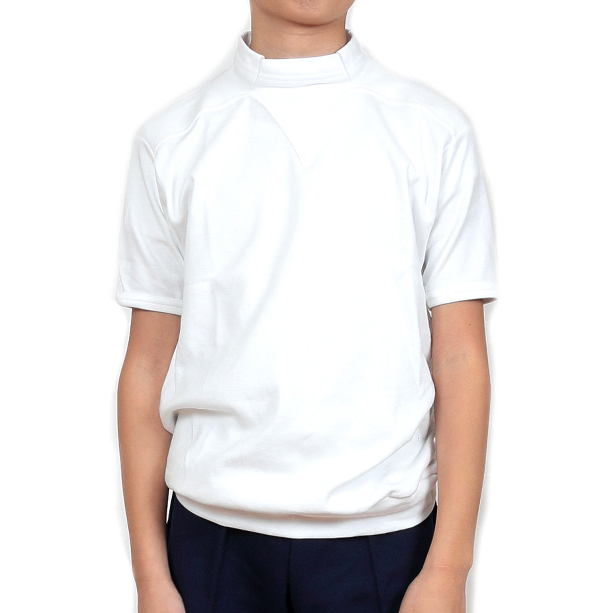 体操服 小学生 半袖 ハイネック 110cm~130cm (半袖体操服 学校 スクール 男子 男の子 ボーイズ 体育 horse ホース 110 120 130) (取寄せ)