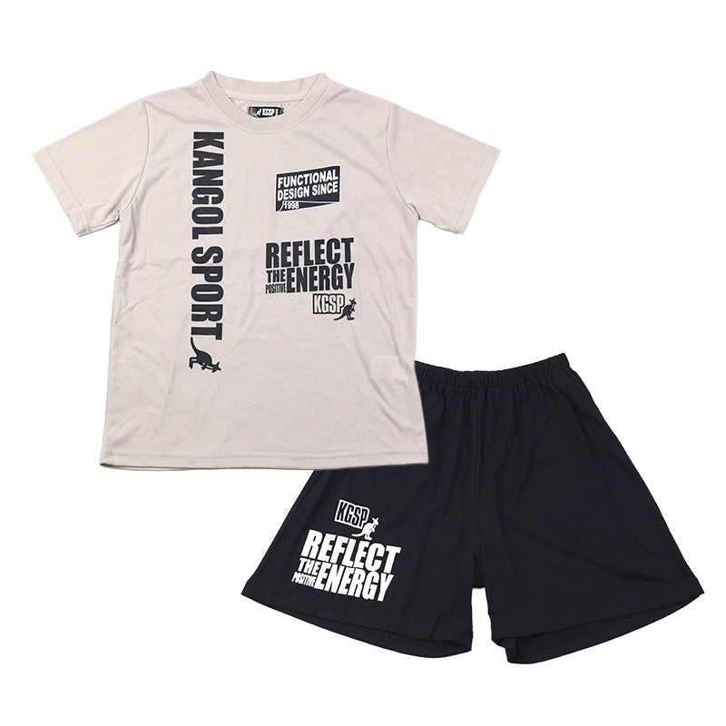 キッズ パジャマ 半袖 半ズボン 女の子 カンゴール 130 140 150 160 cm 子供 春 夏 ルームウェア 部屋着 上下セット セットアップ ジュニア 子供服 黒 ブラック 肌