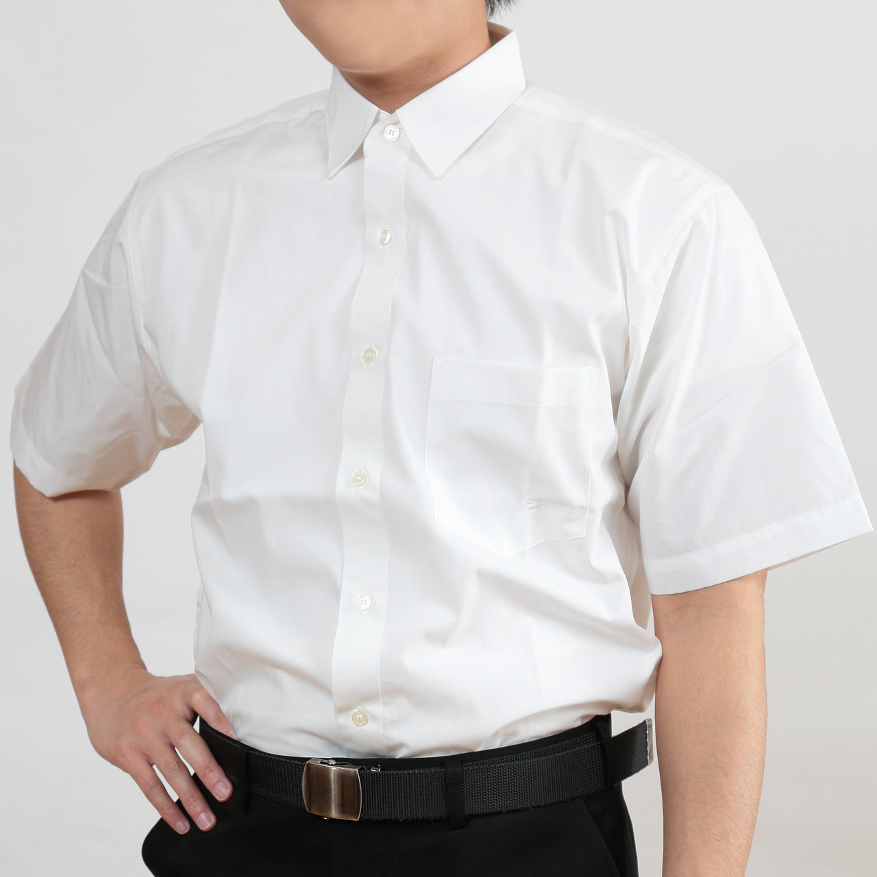 ヒロミチナカノ カッターシャツ 半袖 男子 S~3L (制服 シャツ スクールシャツ 夏服 学生服 大きいサイズ 学生 高校生 中学生 メンズ) (取寄せ)