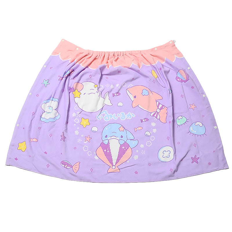 ラップタオル キッズ 巻きタオル 子供 プールタオル キャラクター 80cm 約80×120cm 綿100 コットン ビーチタオル まきまきタオル スイミング お着替えタオル ネームタグ フロントボタン 小学生 水泳 学校 プール 海 水遊び 吸水 男の子 女の子