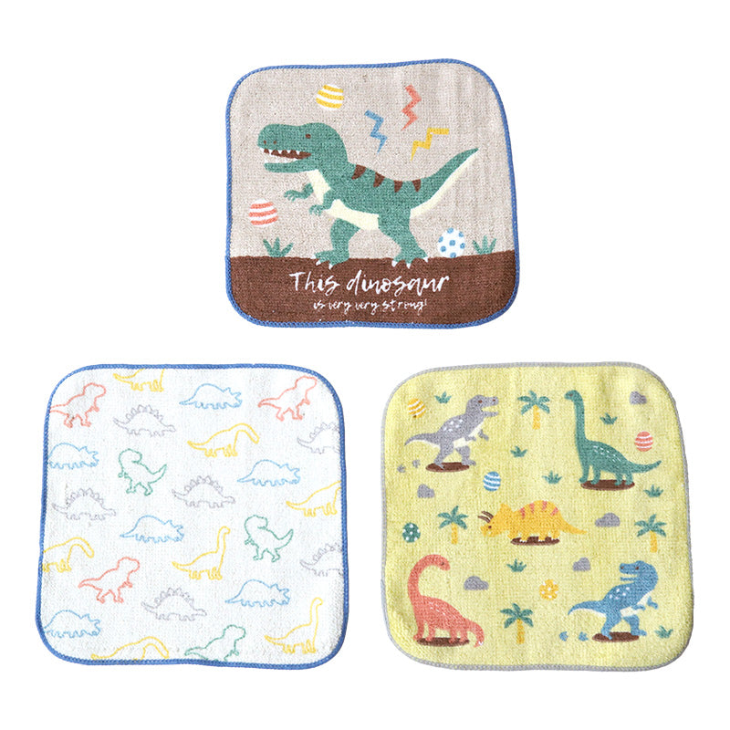 ハンドタオル ハンカチ 3枚組 柄違い キッズ 子供 保育園 幼稚園 小学生 小学校 約16×16cm プチハンドタオル ウォッシュタオル おしぼりタオル 3P 子供用タオル 入園 ネームタグ まとめ買い セット (在庫限り)