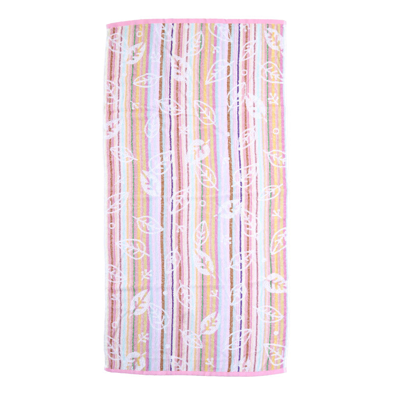 バスタオル タオル かわいい 柄 綿 おしゃれ バス用品 雑貨 約60×120cm 乾きやすい カラフル 花柄 植物 エコタオル 植物柄 eco