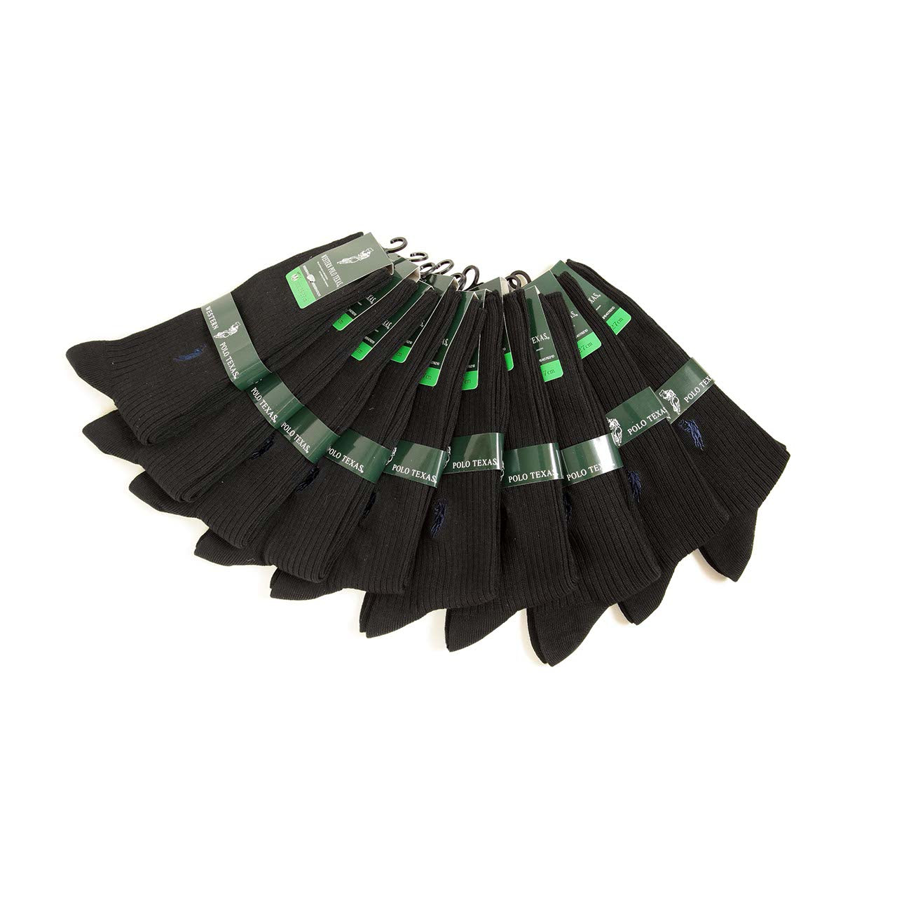 靴下 メンズ クルーソックス ワンポイント 10足セット 23-25cm・25-27cm・27-29cm (ビジネスソックス レディース ソックス ウエスタンポロテキサス)