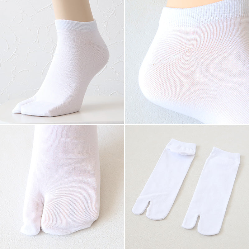 足袋ソックス メンズ くるぶし 靴下 足袋靴下 無地 白 黒 25-28cm~28-30cm 男性 紳士 メンズソックス タビ 二股 2本指 ソックス くつした