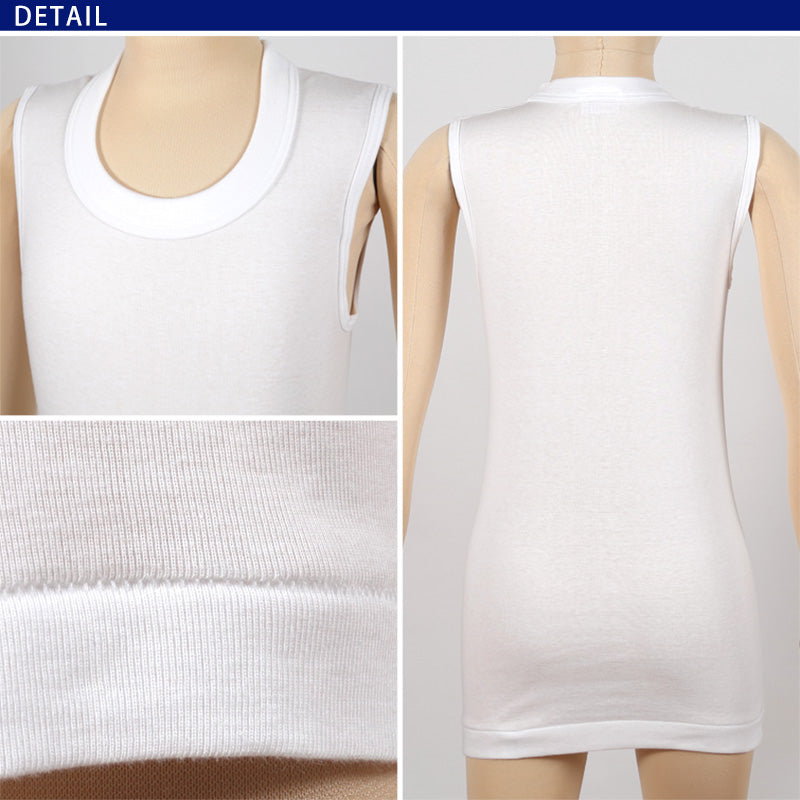 BVD 子ども 男の子 スリーブレス シャツ 綿100% 130~160cm (ボーイズ ランニング インナー  丸首 下着 男子 男児 キッズ 白 ホワイト コットン 130 140 150 160) (在庫限り)