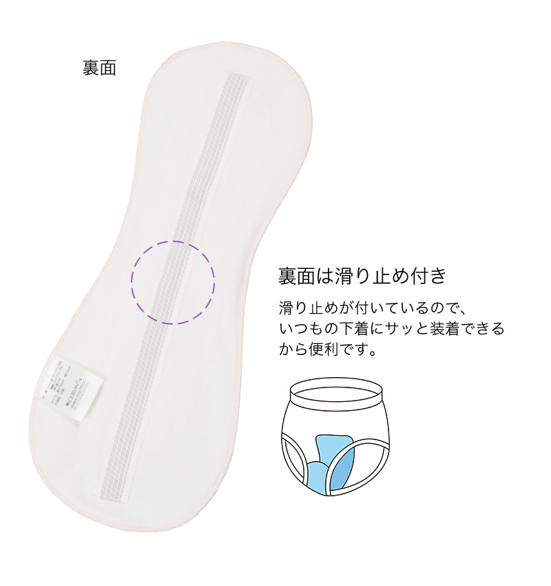 尿漏れパッド 女性用 尿漏れパット 3枚組 フリーサイズ (布ナプキン 失禁 尿もれ 失禁パッド パット 尿漏れ レディース 吸水) (取寄せ)