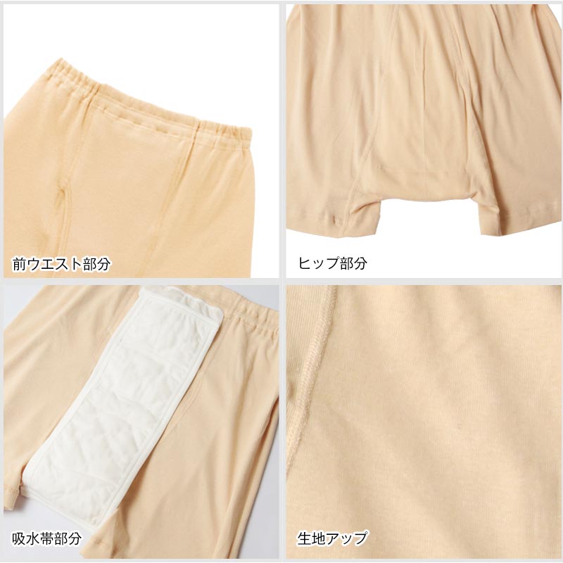 Suteteko 紳士 40cc対応 安心快適申又 前あき 2枚組 M~LL (中失禁 尿漏れ メンズ 失禁パンツ 吸水シート付き) (取寄せ)