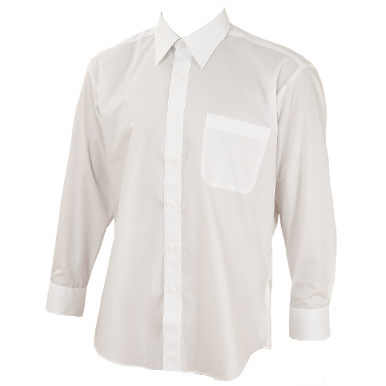 カッターシャツ メンズ 長袖 形態安定 20サイズ展開 (ワイシャツ ノーアイロン yシャツ 白 シャツ 紳士) (ビジネスウェア) (在庫限り)