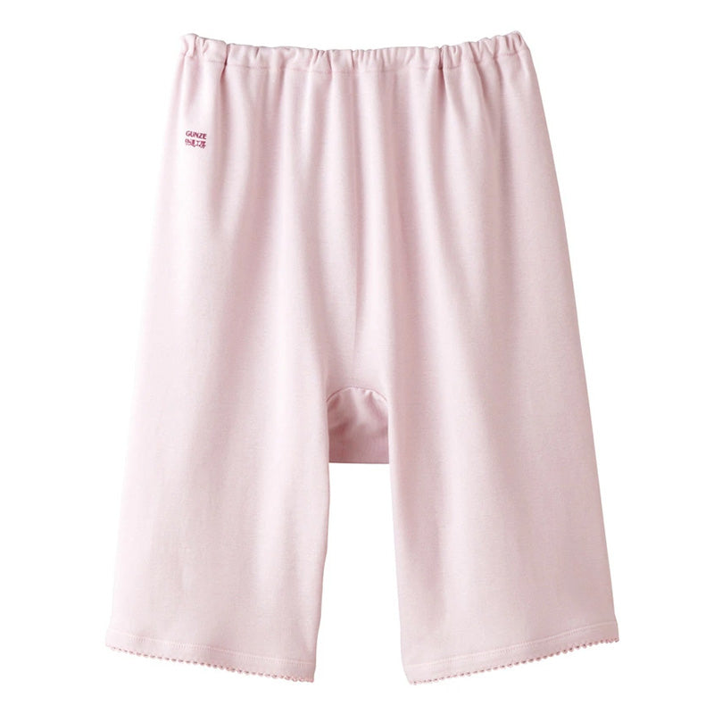 グンゼ 快適工房 婦人5分丈パンツ M・L (レディース GUNZE 綿100% オーバーパンツ コットン 女性 下着 肌着 インナー やわらか 日本製 白 ベージュ あったかい)