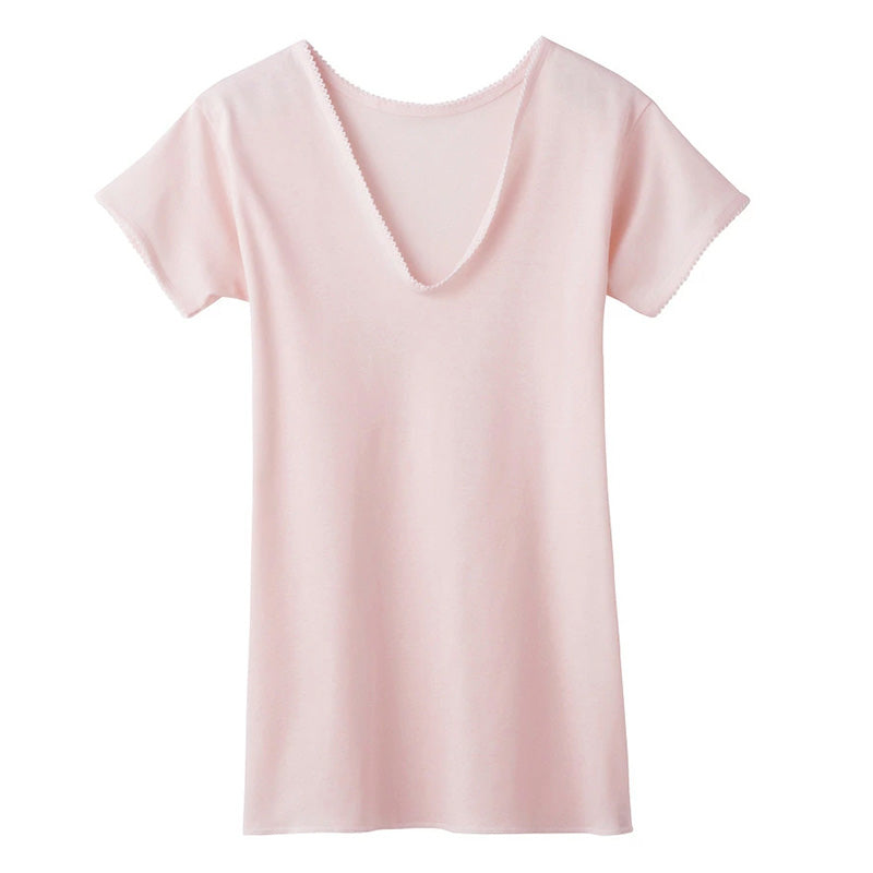 グンゼ 快適工房 3分袖 インナー レディース 半袖 綿100% v首 S~L GUNZE 綿100% 下着 肌着 シャツ スリーマー vネック 女性 婦人 白 ベージュ やわらか 日本製 S M L