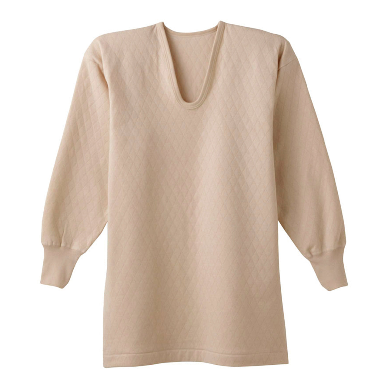 グンゼ 快適工房 長袖シャツ U首 メンズ ウール混 キルト 秋冬 M・L 綿 下着 肌着 あったか 暖かい 冬 Uネック 男性 紳士 防寒 インナー 日本製