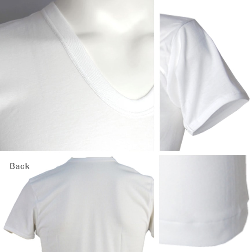 抗菌防臭加工 半袖U首シャツ 2枚組×5セット M~LL (綿100% メンズ 男性 紳士 下着 肌着 インナー オールシーズン ベーシック) (在庫限り)