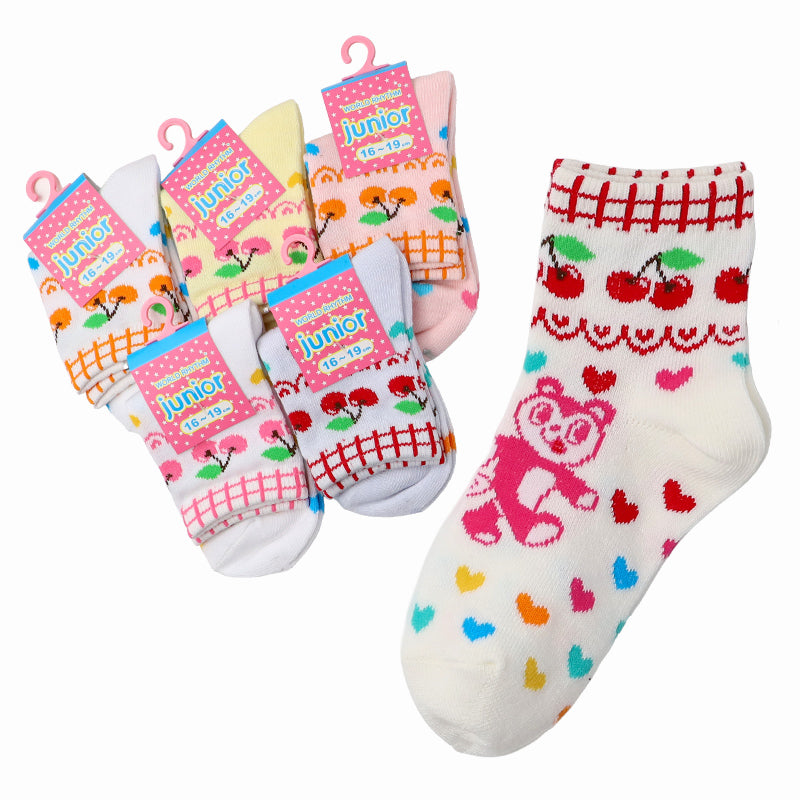 靴下 レディース クルーソックス 6足組 日本製 綿混 柄ソックス レトロ かわいい おしゃれ 16 17 18 19 20 21 22 cm アウトレット 平成レトロ 個性的 個性派 婦人 女性 女子 学生 中学生 高校生 キッズ ジュニア カジュアル まとめ買い
