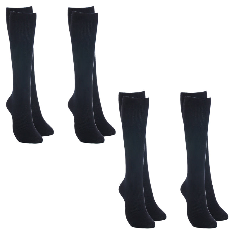 アツギ ハイソックス レディース 36cm丈 2足組 2セット 22-24cm・24-26cm 靴下 無地 黒 紺 通勤 ソックス 着圧 着圧ソックス ビジネスソックス 女性 atsugi アツギ WORK-Fit ワークフィット リブソックス 2足セット 仕事