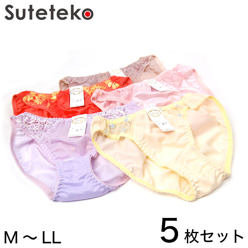 ショーツ レディース セット おまかせ 福袋 5枚セット M~LL (下着 パンツ トリコットショーツ 薄い 薄手 インナー) (在庫限り)
