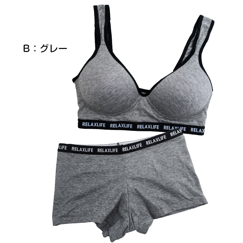 スポーツブラ ショーツ ブラジャー セット 上下セット M~LL ブラセット セットアップ ブラ&ショーツ 1分丈ショーツ スポブラ モールドカップ レディース 下着 インナー ジュニア 中学生 高校生